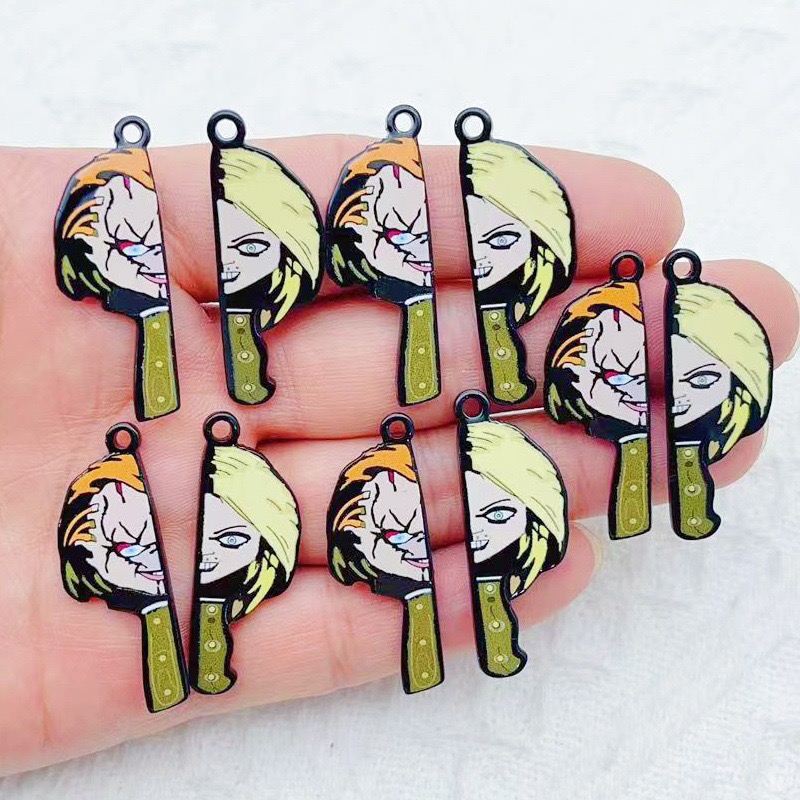 Wedding Yes - 10 個漫画ピエロ面白いカップル片面アクリルジュエリー DIY アクセサリーバッグキーホルダーペンダント
