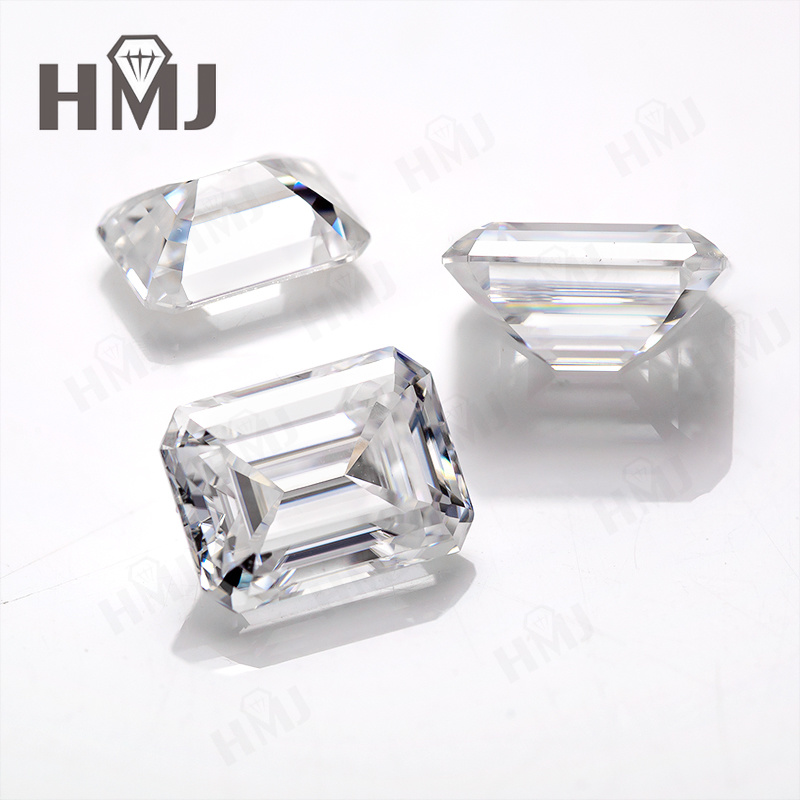 Wedding Supply Wholesale - 卸売モアッサナイトルースストーン エメラルドカット Dカラー スーパーホワイト 100% ダイヤモンドテスト済み