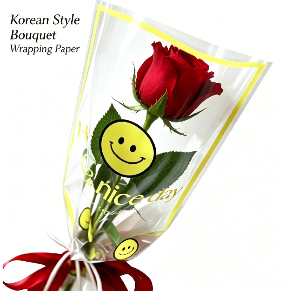 Good Floral & Wedding Decor Supply - スマイリーマルチフラワー花柄スリーブDIYギフトブーケ結婚式バレンタインクラフト用品マッチング小型防水装飾品