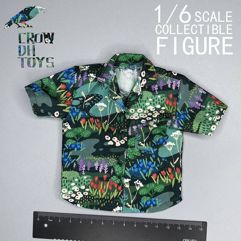 Good Floral & Wedding Decor Supply - 1/6 男性兵士 Tシャツ原宿ハワイアンビーチホリデーシャツ花柄シャツトップス 12 インチアクションフィギュアボディ用