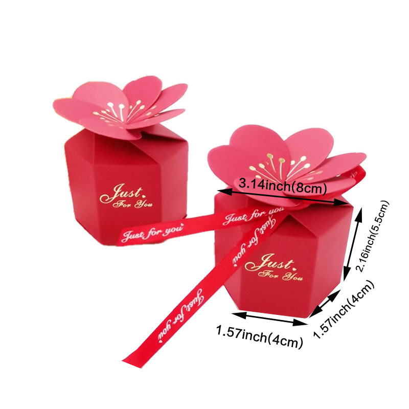 20/30/50個ウェディング花びらキャンディボックスチョコ - Wedding Supply List のレビューと価格