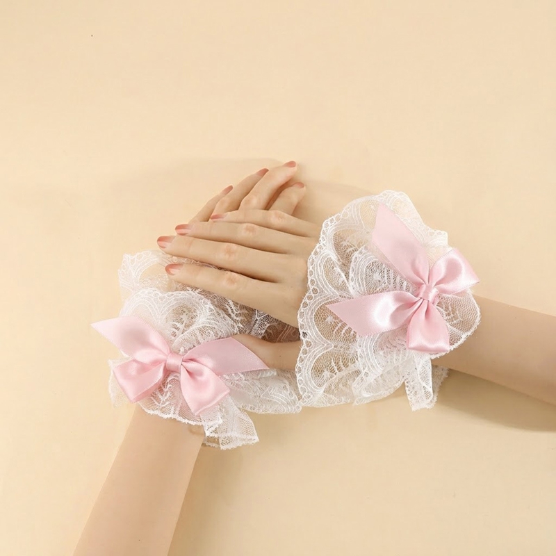 甘いロリータレースちょう結び手首カフス花嫁ウェディングパーテ - Wedding Supply List のレビューと価格