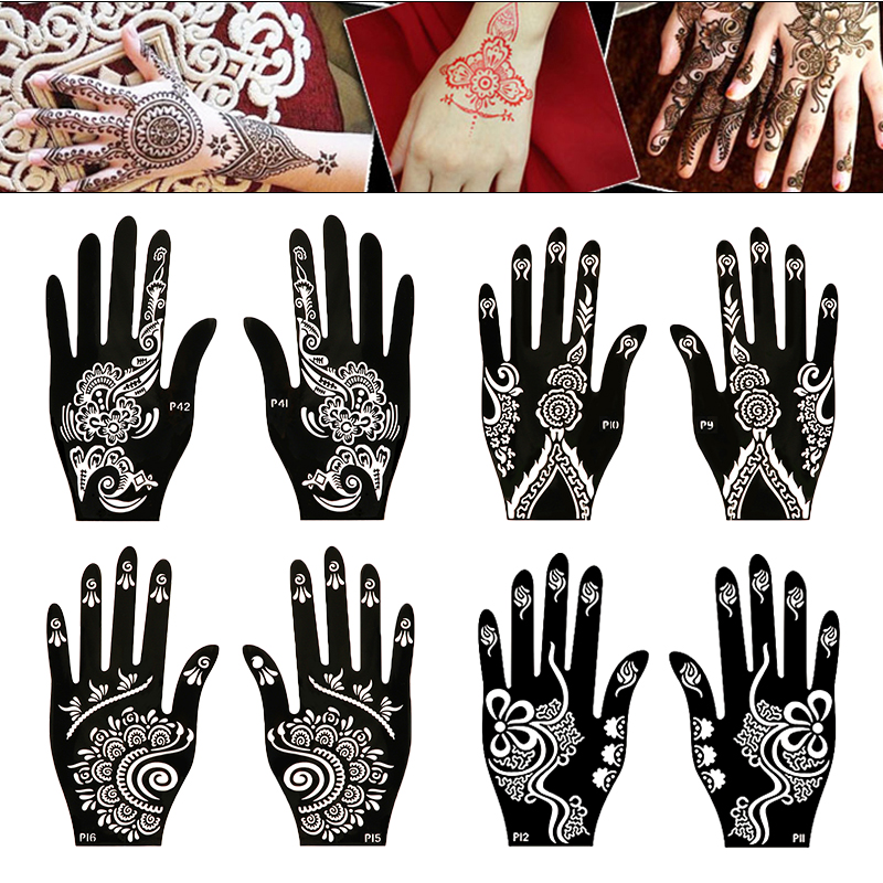 女性のための粘着性の入れ墨のテンプレート,一時的な入れ墨のテ - Indian Wedding Supply のレビューと価格