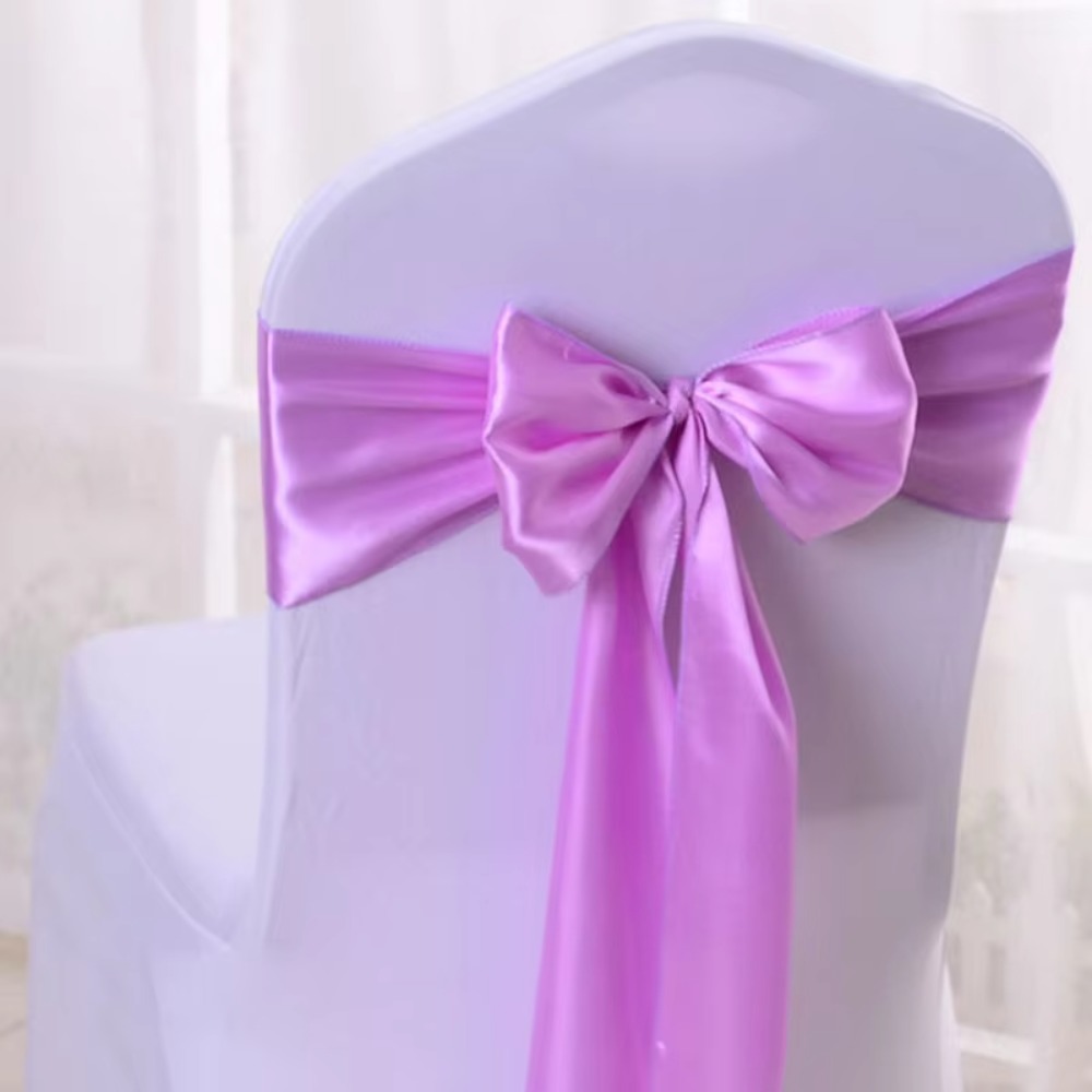 50 個バッチサテン生地椅子カバー、蝶結び付き、結婚式宴会パ - Wedding Supply Wholesale のレビューと価格