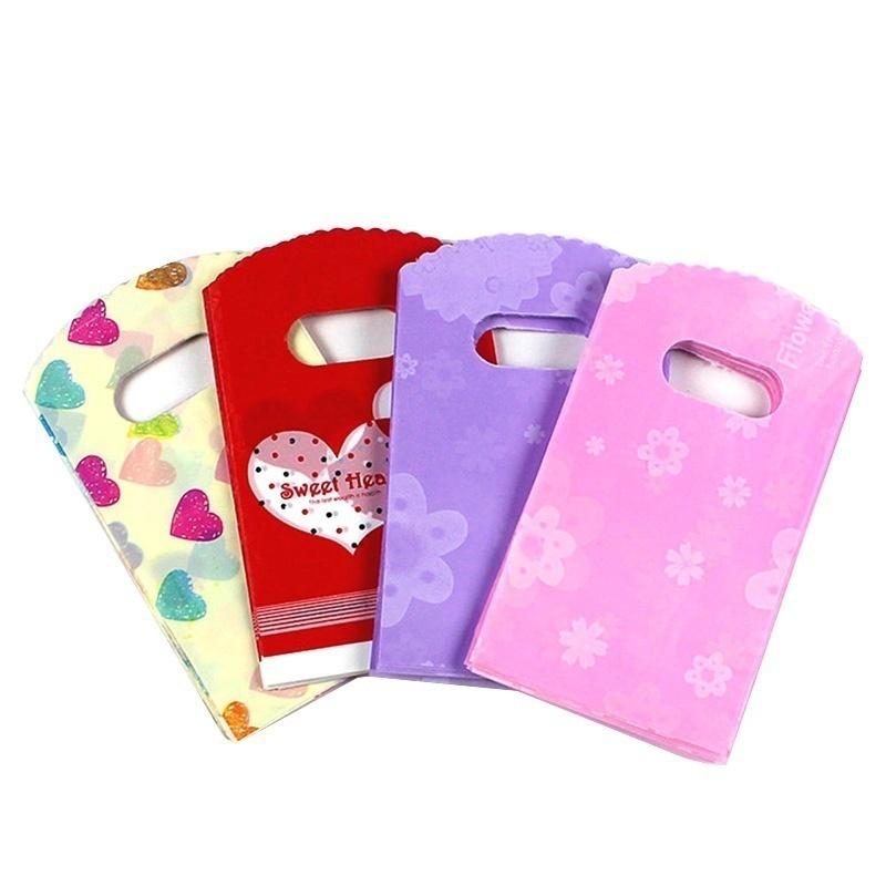 混合パターンプラスチックギフトバッグ 50 個耐久性のある結 - Wedding Supply List のレビューと価格