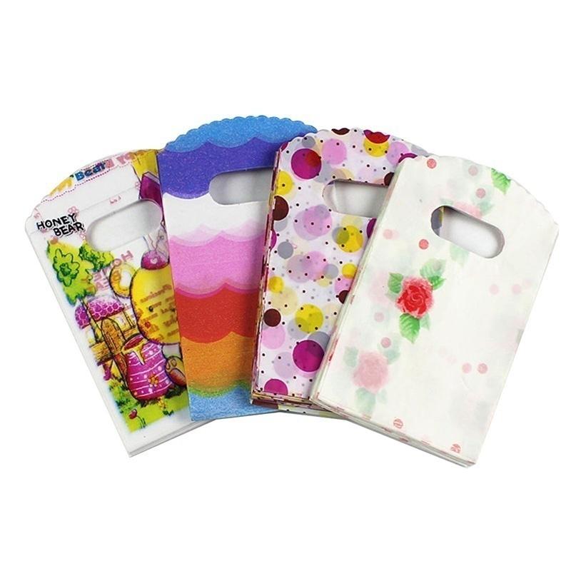 混合パターンプラスチックギフトバッグ 50 個耐久性のある結 - Wedding Supply List のレビューと価格