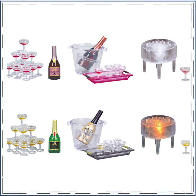 ガシャポン ミニワイングラス シャンパンタワー オーナメント - Champagne Tower Set のレビューと価格