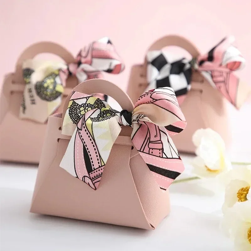 10 個配布レザーピンクギフトバッグ結婚式の好意バッグゲスト - Wedding Supply List のレビューと価格